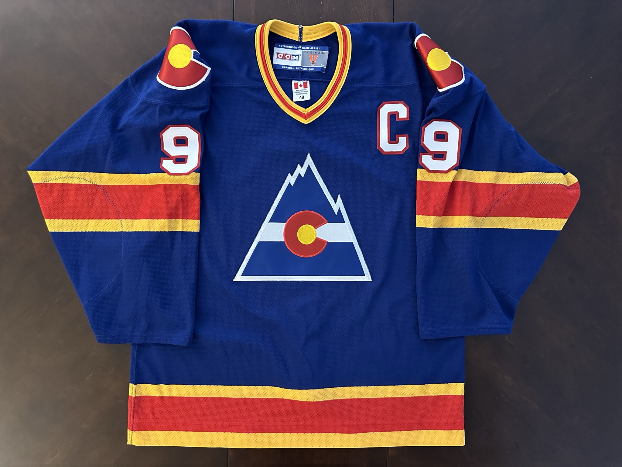 Custom 1970's Colorado Rockies Away Vintage Throwback NHL Hockey